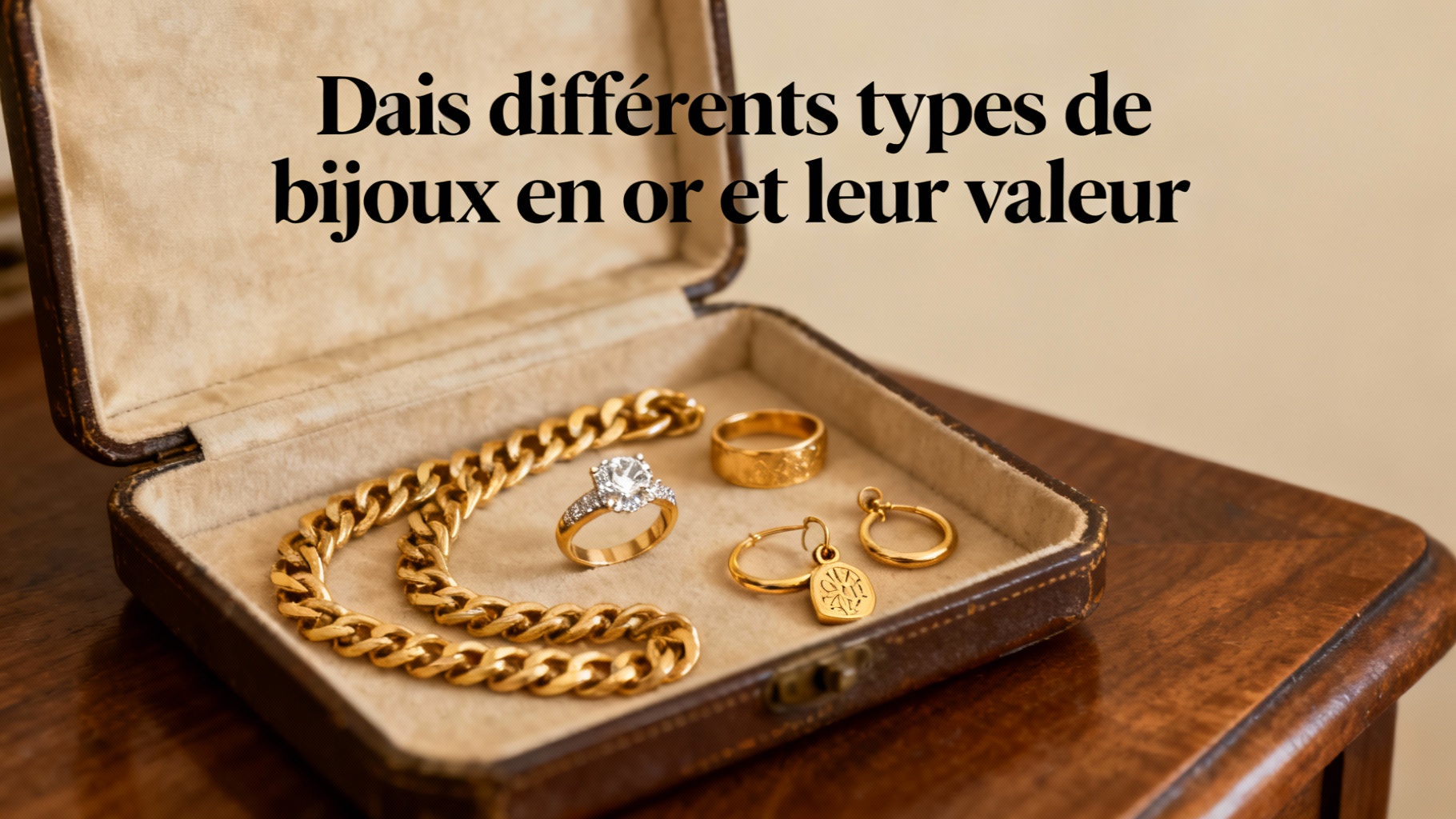 Quel est le prix de l'or pour vos vieux bijoux ? 1 Les différents types de bijoux en or et leur valeur