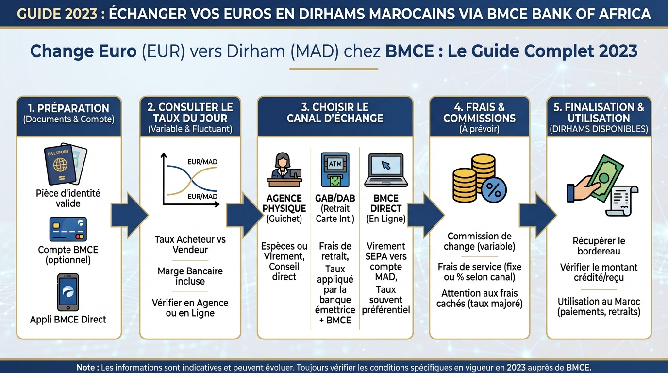Où échanger des euros contre des dirhams ?