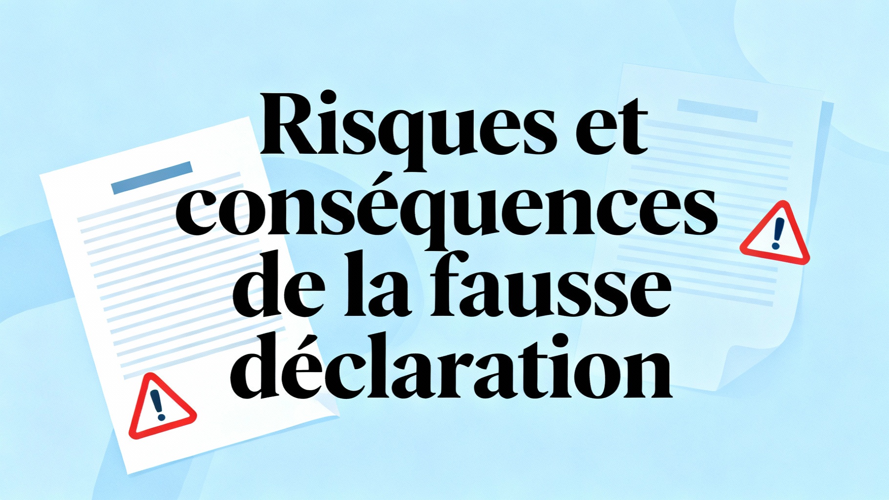 Risques et conséquences de la fausse déclaration