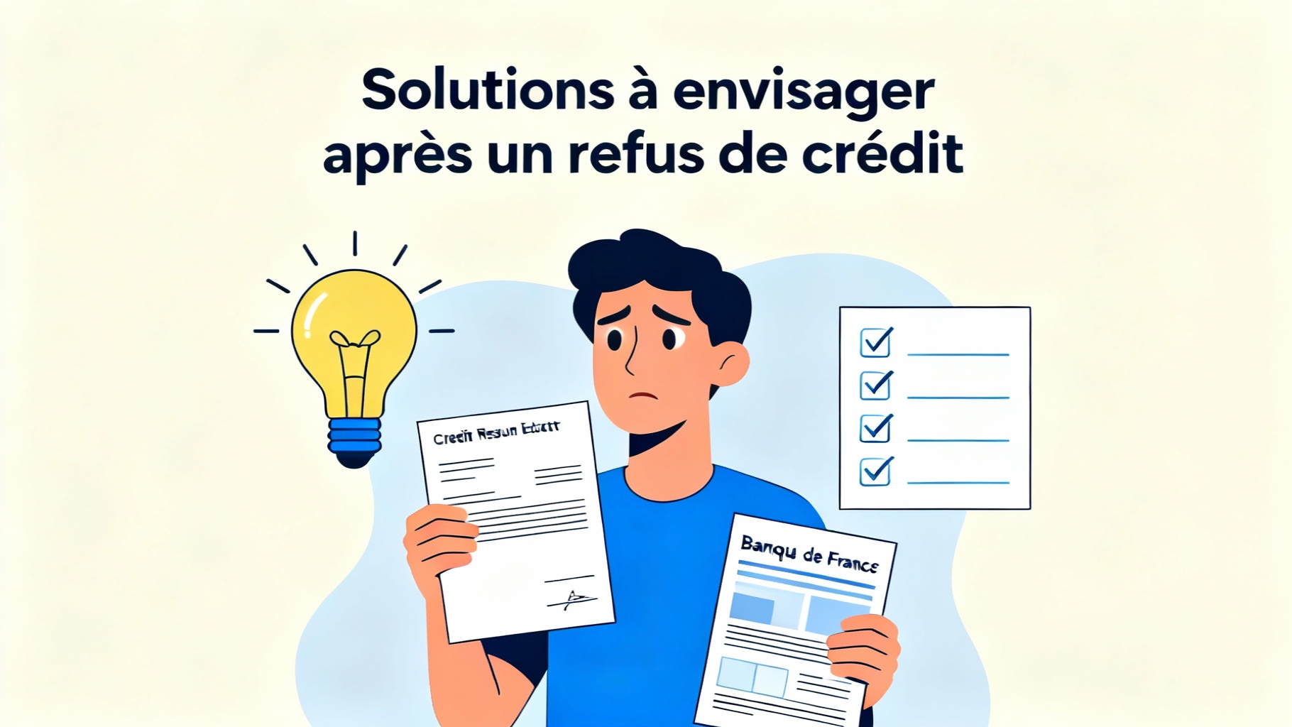 Solutions à envisager après un refus de crédit