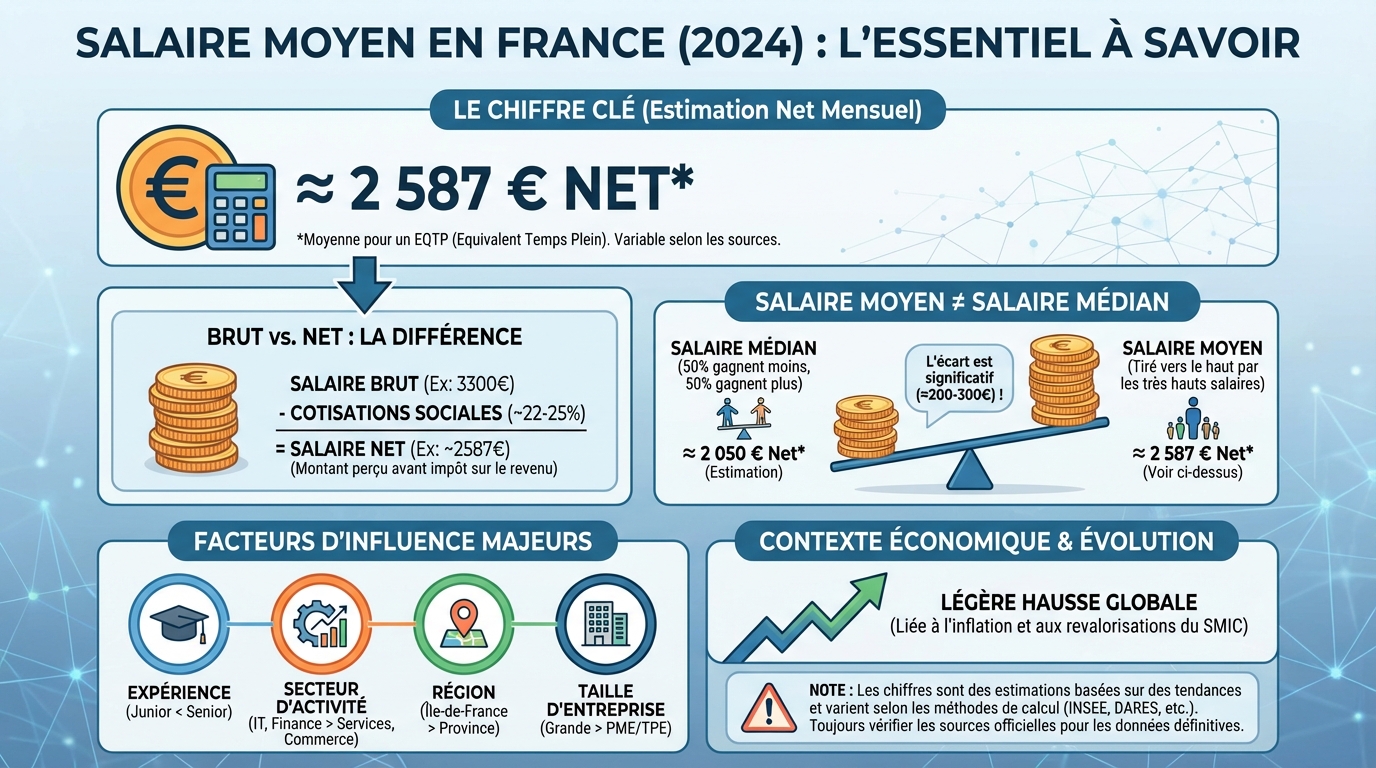 Impact du salaire moyen sur le pouvoir d'achat