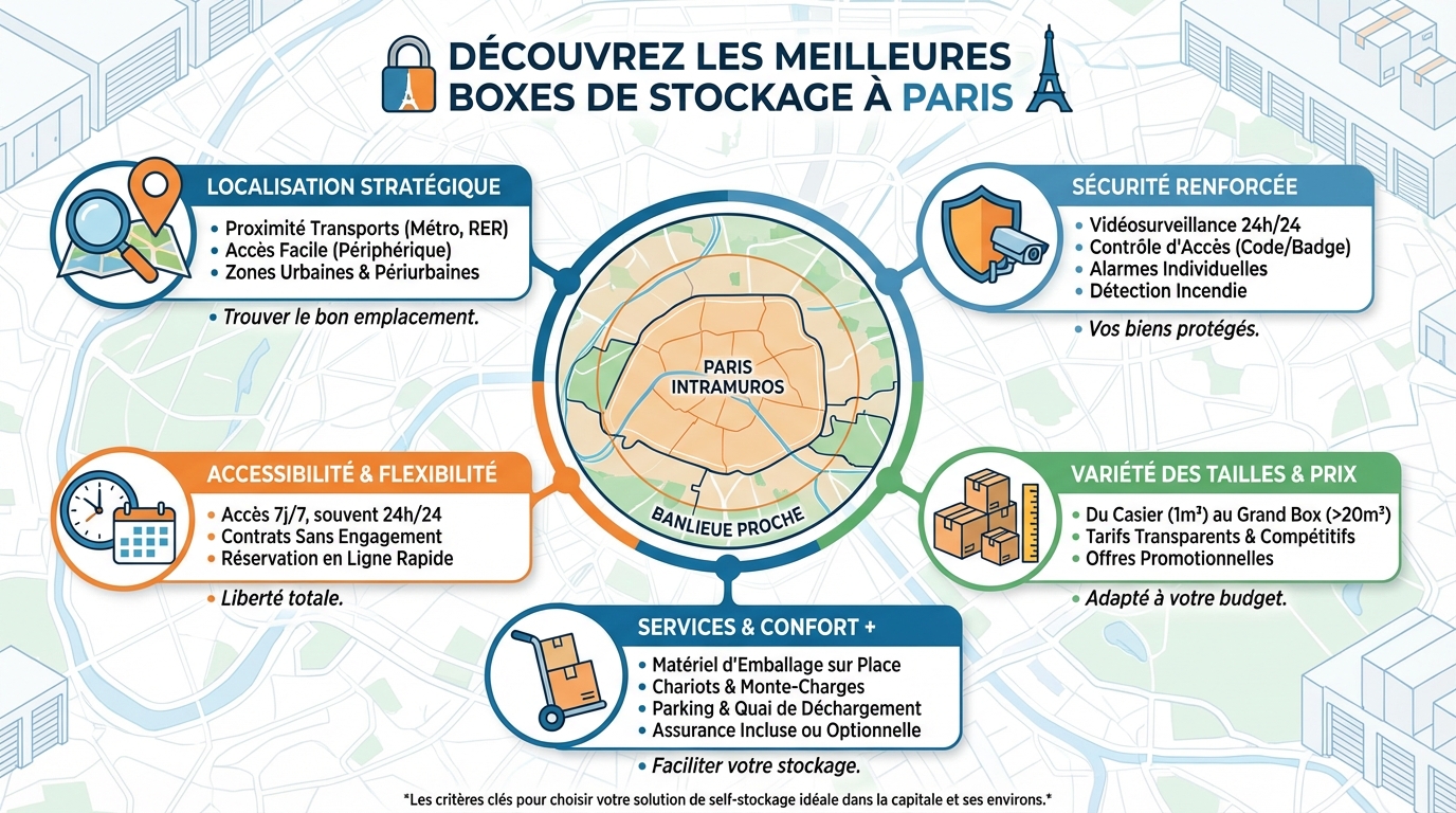 Tarifs des boxes de stockage à Paris