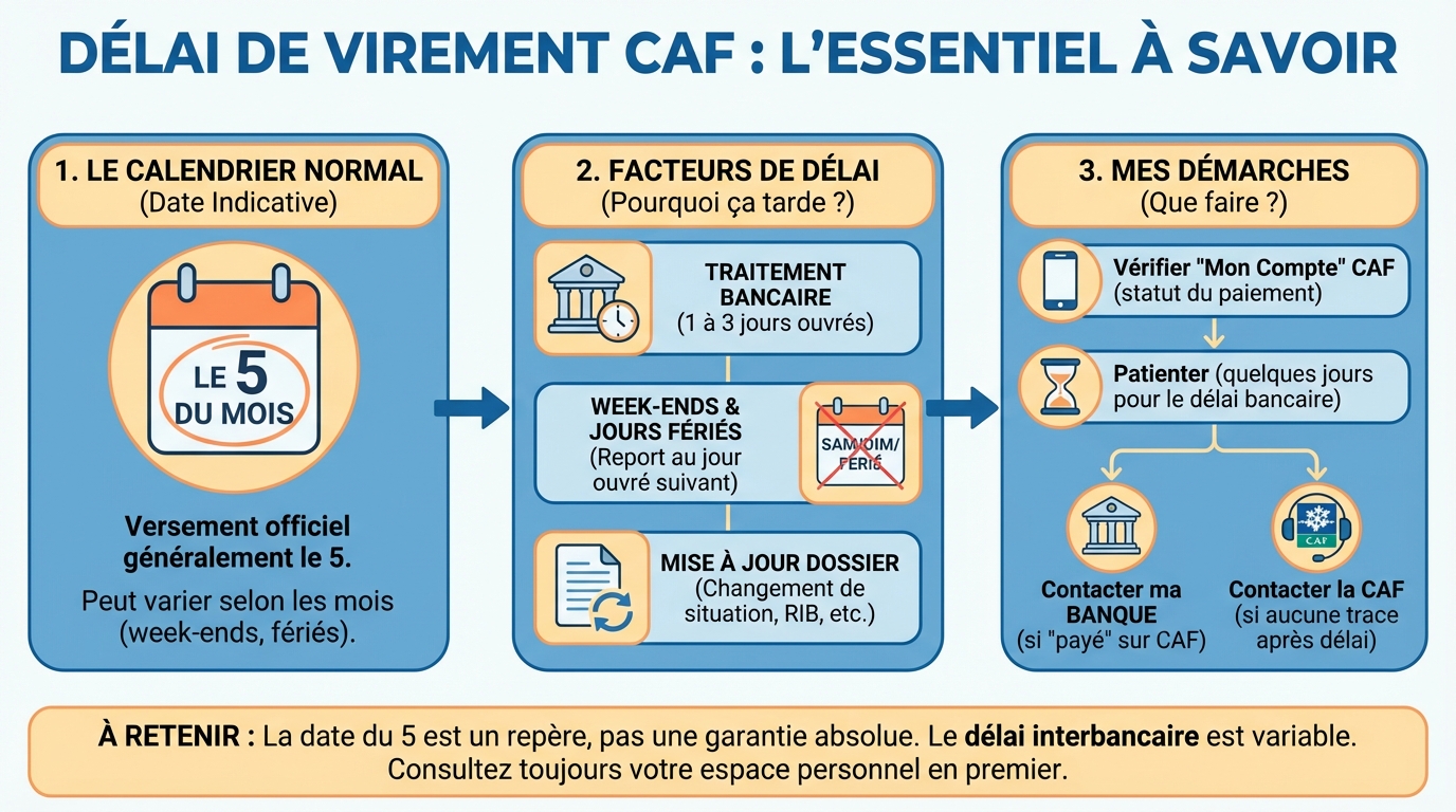 Comprendre le délai de virement CAF