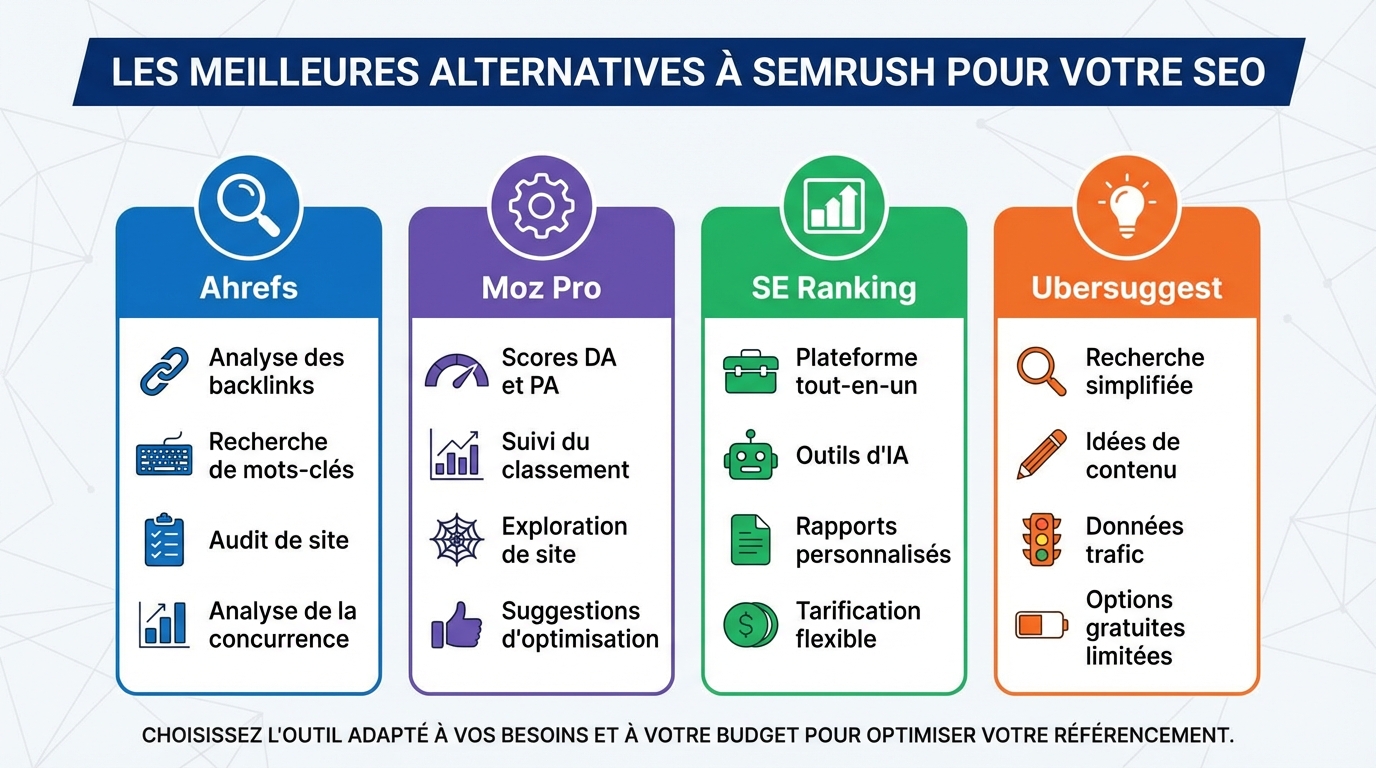 Top 10 des alternatives à SEMrush