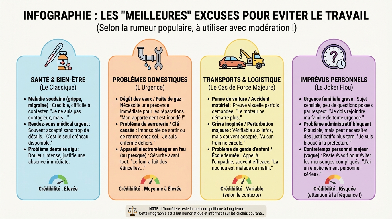 Comment choisir une excuse crédible